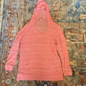Light Weight Pink Hooded Sweater